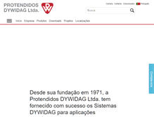 Tablet Screenshot of dywidag.com.br